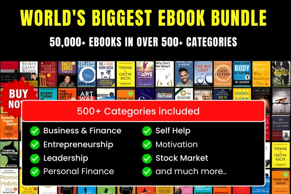 50,000+ Ebooks with 500+ categories